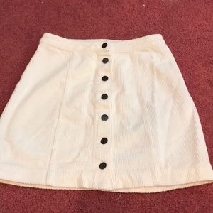 White corduroy skirt